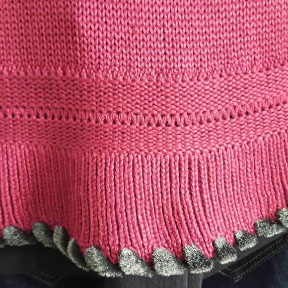 Chic-Knits open cardigan with faux fur trim - Picture 6 of 7